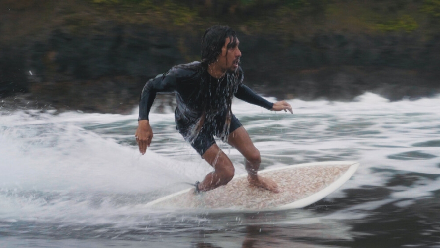 Cliff Kapono rides a Ciggy Board. Photo by Dan Lorch.