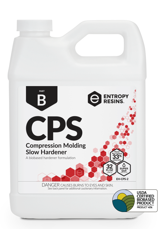 CPS Compression Molding Slow Hardener is a USDA Certified Biobased Product by Entropy Resins