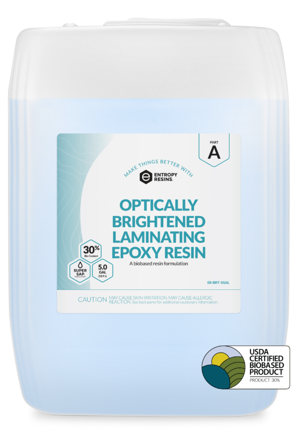 Optically Brightened Laminating Epoxy Resin