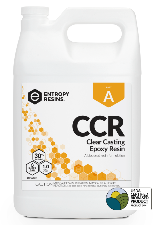 CCR Clear Casting Epoxy Resin is a USDA Certified Biobased Product by Entropy Resins