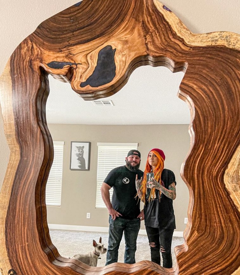 live edge mirror by The Wright Edge