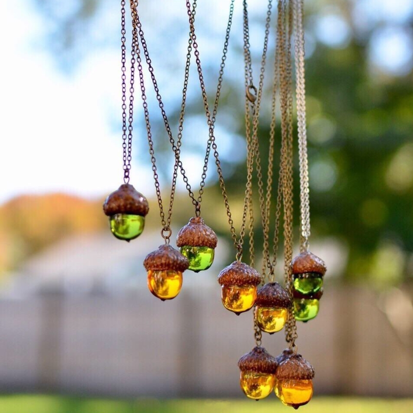 Epoxy resin casted acorns by Eight Acorns